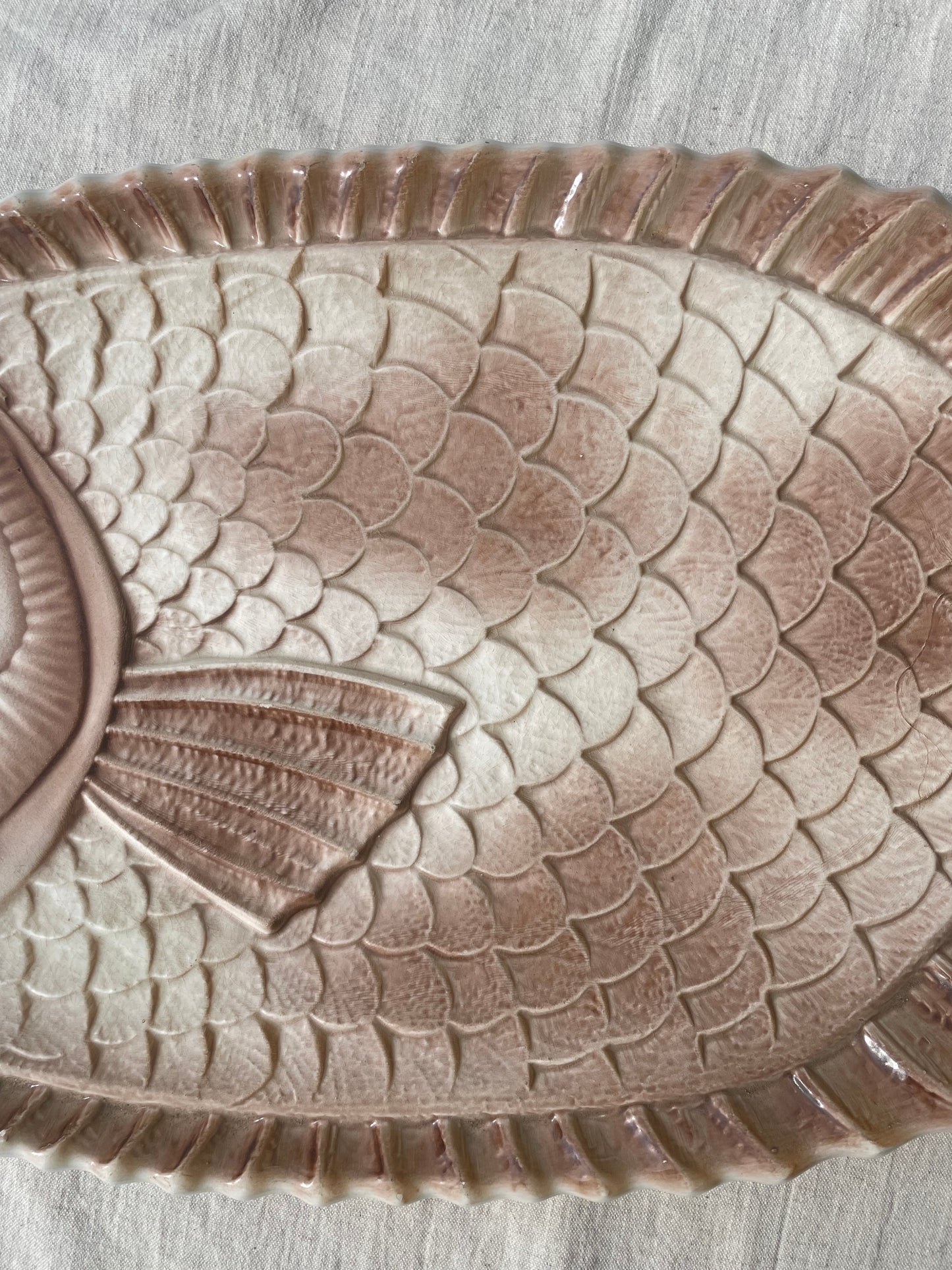 Vintage French Salmon fish platter