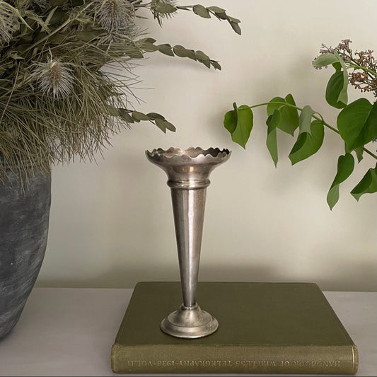 Silver plated bud vase