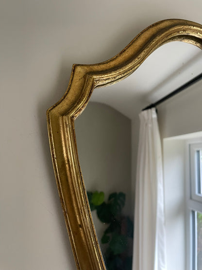 Vintage Louis XV style gold gilt mirror