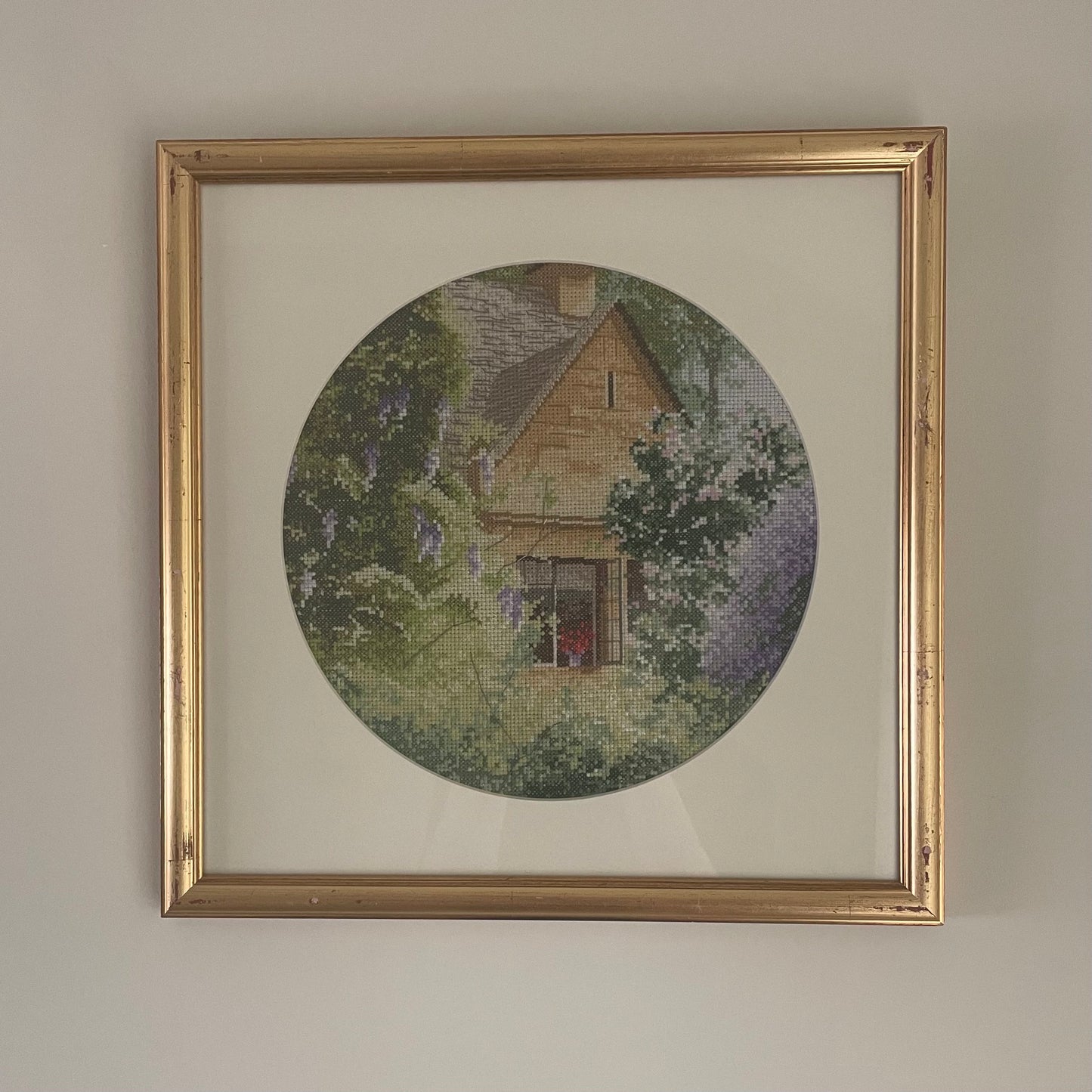 Vintage needlepoint and embroidery art of John Clayton’s original art piece