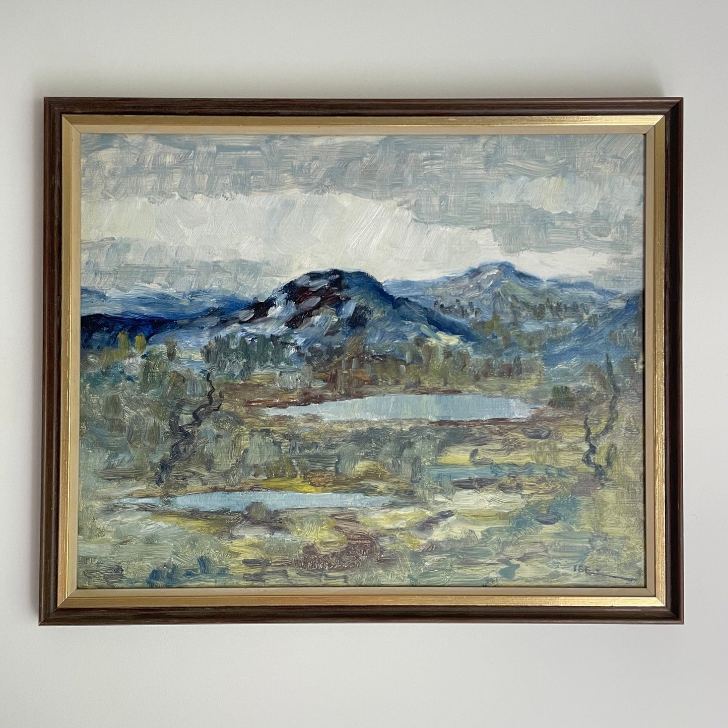 Landscape original oil painting by Ise Morssing (1878-1969)