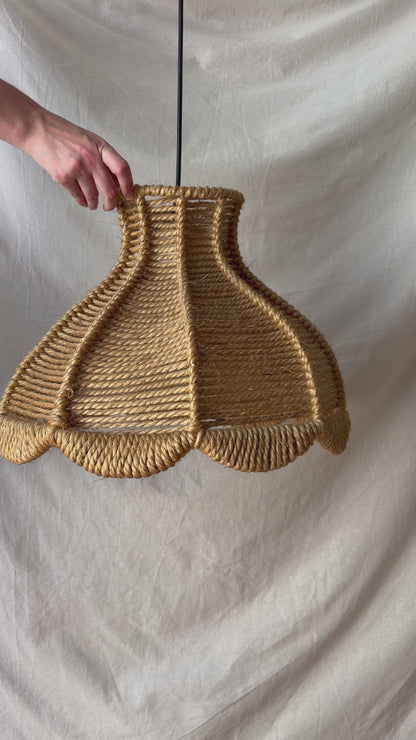 Vintage rope pendant lampshade
