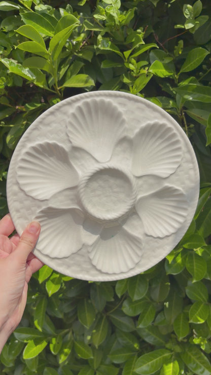 French white oyster plates by Long Champ