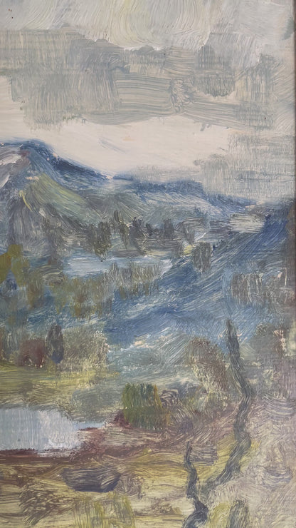 Landscape original oil painting by Ise Morssing (1878-1969)